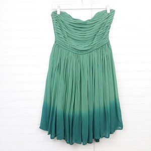 Staring at Stars Green Ombre Strapless Party Dress